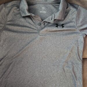 Under Armour Boys Gray Polo Shirt